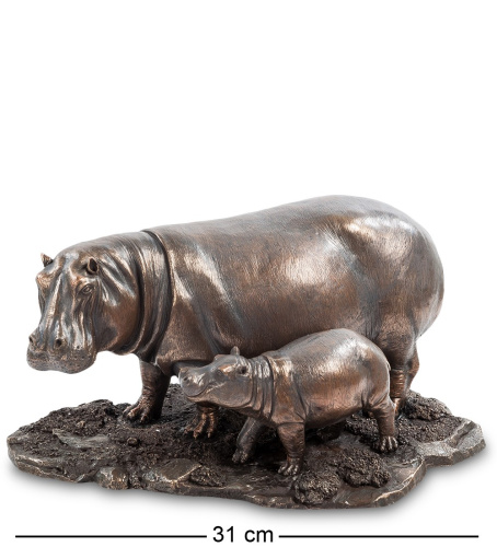Статуэтка Veronese Бегемот с детенышем WS-773 на VALLES.TOP