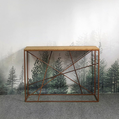 Консоль Intelligent Design Wilson line copper темный дуб на VALLES.TOP