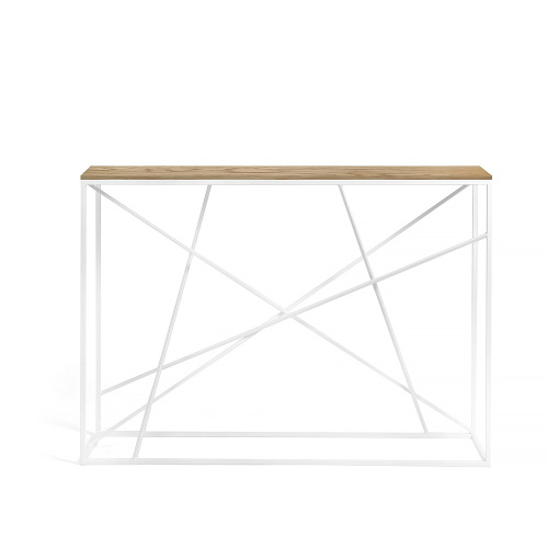 Консоль Intelligent Design Wilson line white темный дуб на VALLES.TOP