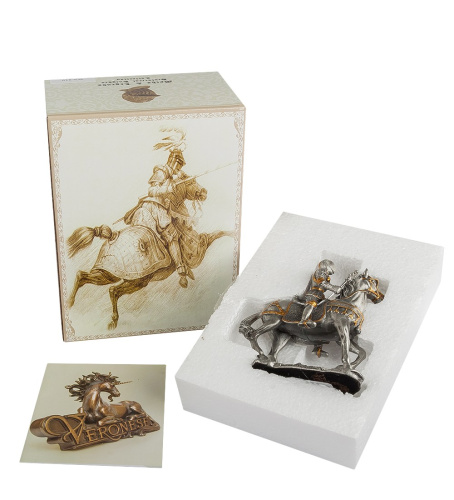 Статуэтка Veronese Средневековый воин на коне WS-822 на VALLES.TOP