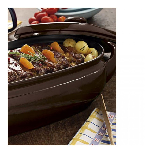 Форма Ceraflame Terrine для запекания, тушения, с керамической крышкой, сливовая, 4,5 л на VALLES.TOP