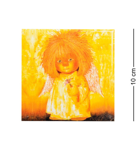 ANG- 09 Магнит "Ангел с гиацинтом" 10х10 на VALLES.TOP