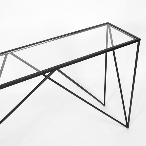 Консоль Intelligent Design Monaco black прозрачное стекло на VALLES.TOP