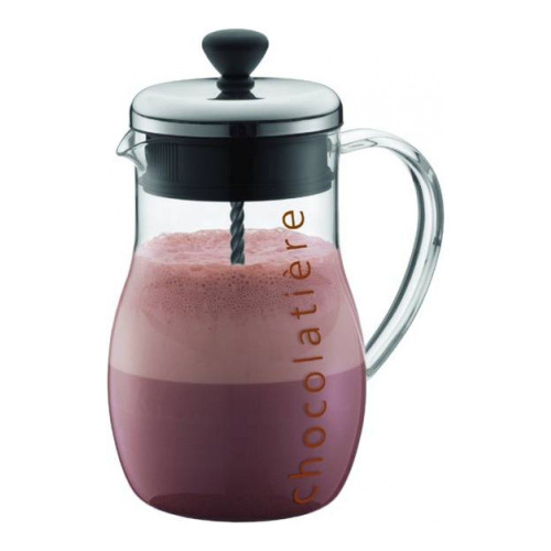 Кувшин для шоколада BODUM Chocolatiere, 1л, цвет хром на VALLES.TOP