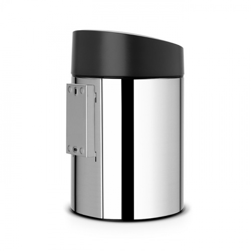 Бак Brabantia Slide Bin мусорный, стальной полированный, с матовой крышкой, 5 л на VALLES.TOP