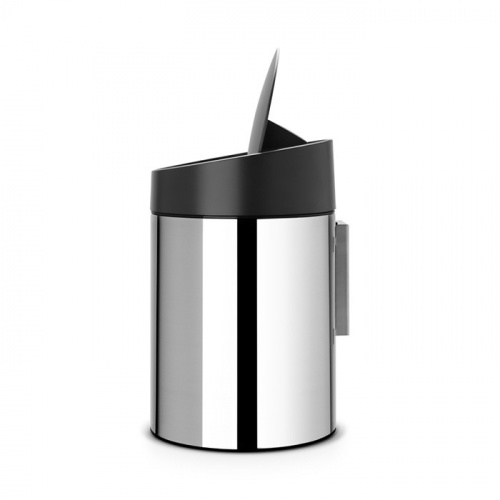 Бак Brabantia Slide Bin мусорный, стальной полированный, с матовой крышкой, 5 л на VALLES.TOP
