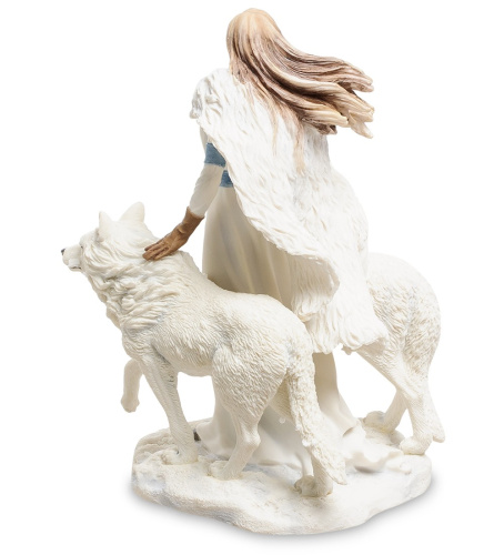 Статуэтка Veronese Девушка и волки - зимние стражи WS-264 на VALLES.TOP