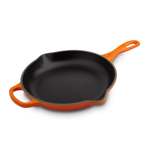 Сковорода Le Creuset с желобом чугунная, эмалированная, оранжевая, 20 см на VALLES.TOP