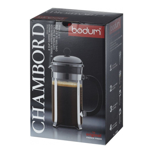 Френч-пресс Bodum Chambord, хром, 0,35 л на VALLES.TOP