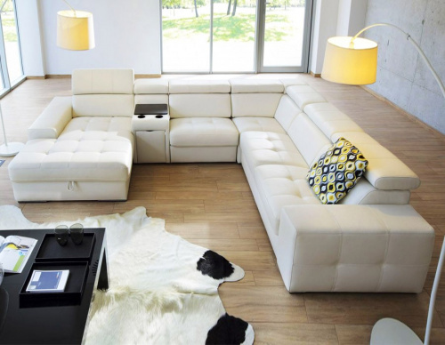 Диван Gala Collezione Girro модульный в коже на VALLES.TOP