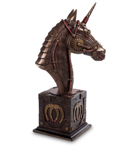 Статуэтка Veronese Единорог в стиле стимпанк на VALLES.TOP