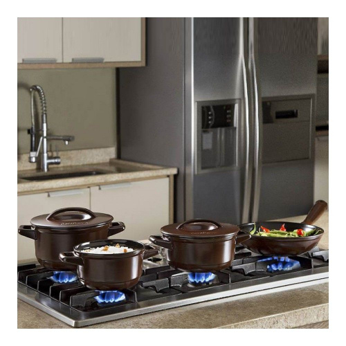 Кастрюля с керамической крышкой Ceraflame Duo+, 1.9л, цвет шоколад на VALLES.TOP