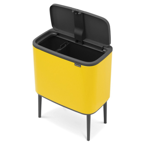 Бак Brabantia Touch Bin Bo мусорный, желтая маргаритка, 11+23 л на VALLES.TOP