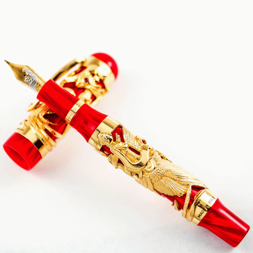 Ручка Montegrappa Eternal bird Phoenix gold M перьевая на VALLES.TOP