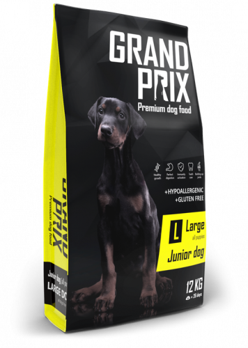 Корм Grand Prix Large Junior для щенков собак крупных пород, 12 кг на VALLES.TOP