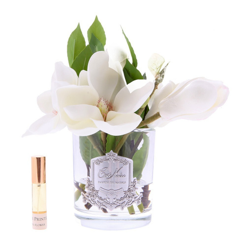 Букет Cote Noire Белые магнолии ароматический, прозрачное стекло на VALLES.TOP