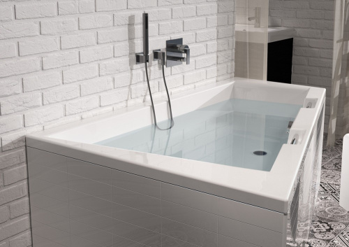 Ванна Riho Doppio акриловая, ассиметричная, правая, белая, 180х130 см на VALLES.TOP