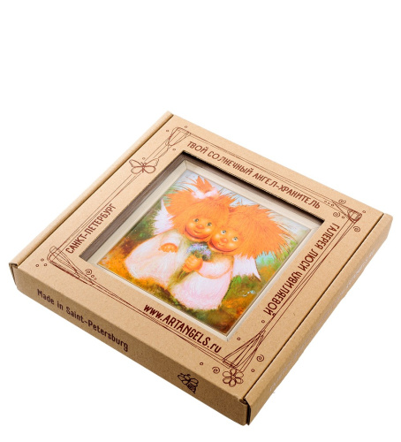 Панно Artangels Влюбленные керамическое, 16х16 см на VALLES.TOP