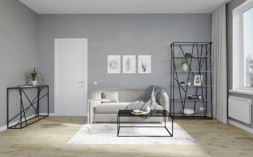 Консоль Intelligent Design Wilson line black американский орех на VALLES.TOP