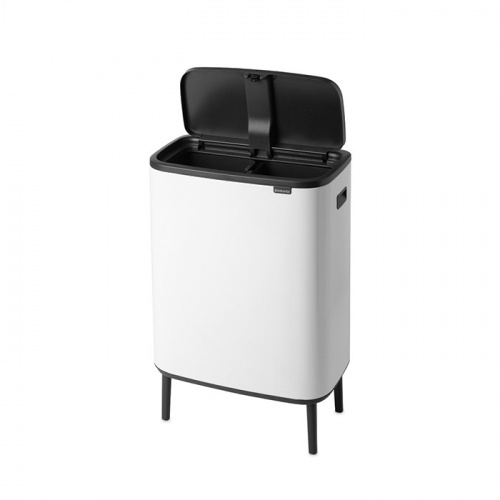 Бак Brabantia Touch Bin Bo Hi мусорный, белый, 2х30 л на VALLES.TOP