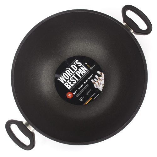 Вок AMT Frying Pans с двумя ручками, диаметр 32 см, 3 л на VALLES.TOP