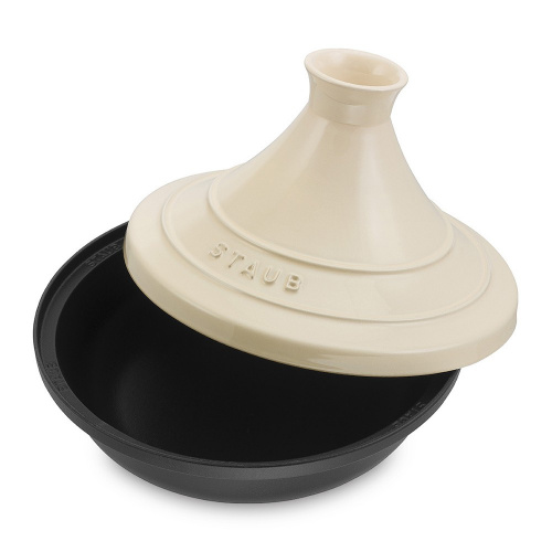 Тажин STAUB, диаметр 28 см, черный/кремовый на VALLES.TOP