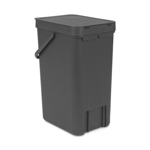 Ведро Brabantia Sort & Go мусорное, встраиваемое, серое, 16 л на VALLES.TOP