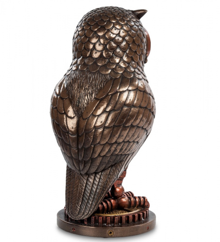 Статуэтка-часы Veronese Сова WS-186 в стиле стимпанк на VALLES.TOP