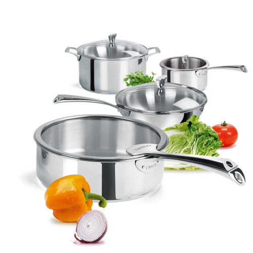 Сотейник CRISTEL Casteline fixed handle с ручкой, стеклянная крышка с длинной ручкой, диаметр 24 см, 3,6 л на VALLES.TOP