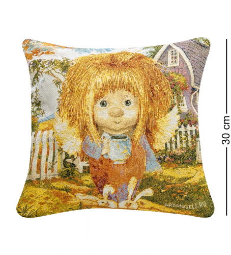 Подушка Artangels Ангел теплого дома, гобеленовая, 30х30 см на VALLES.TOP
