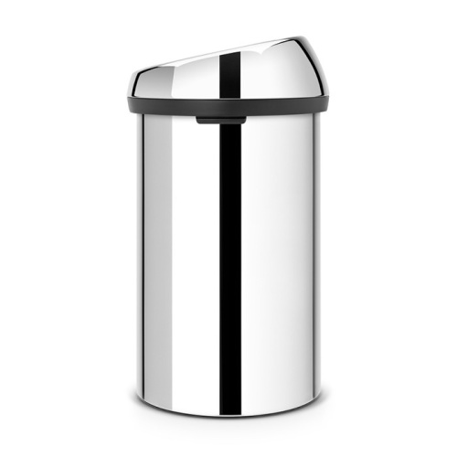 Бак Brabantia Touch Bin New мусорный, стальной полированный, со стальной крышкой, 60 л на VALLES.TOP