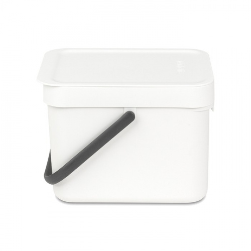 Ведро Brabantia Sort & Go мусорное, встраиваемое, белое, 6 л на VALLES.TOP