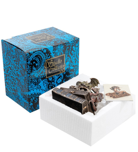 Статуэтка Veronese Драконы на черепе и книгах WS-919 на VALLES.TOP