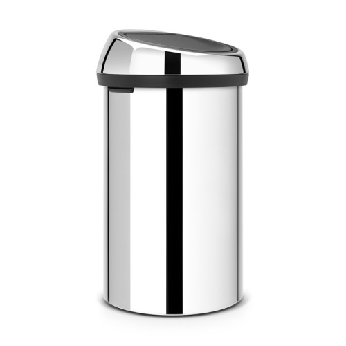 Бак Brabantia Touch Bin New мусорный, стальной полированный, со стальной крышкой, 60 л на VALLES.TOP