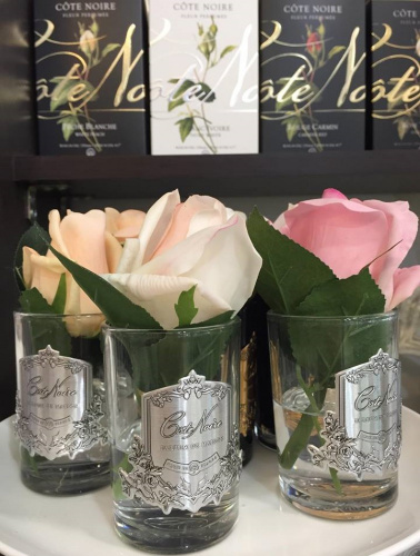 Букет Cote Noire Бутон розы Ivory ароматический, прозрачное стекло на VALLES.TOP