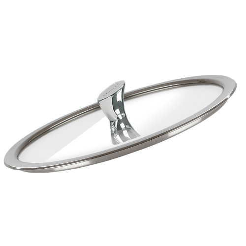 Крышка CRISTEL Casteline fixed handle плоская, с ручкой из нержавеющей стали, диаметр 14 см на VALLES.TOP