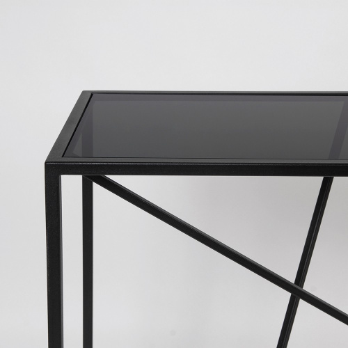 Консоль Intelligent Design Wilson line black черное стекло на VALLES.TOP