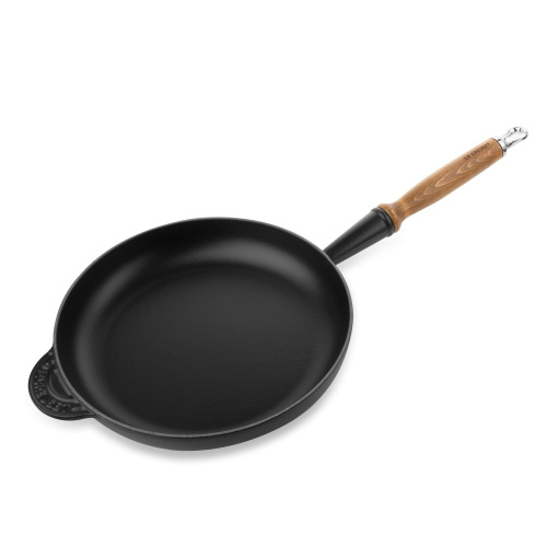 Сковорода Le Creuset чугунная, эмалированная, черная, 28 см на VALLES.TOP