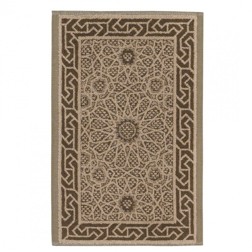 Полотенце Leitner Leinen Arabesque льняное, коричневое на VALLES.TOP