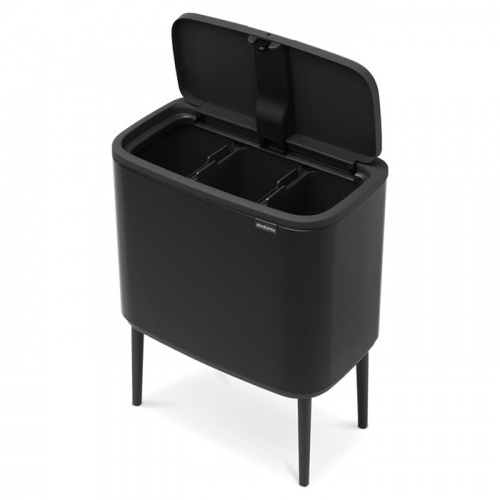 Бак Brabantia Touch Bin Bo мусорный, черный матовый, 3х11 л на VALLES.TOP