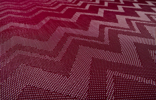 Пол Bolon Missoni Zigzag aubergine плетеный, виниловый, 2000х25000х3 мм на VALLES.TOP