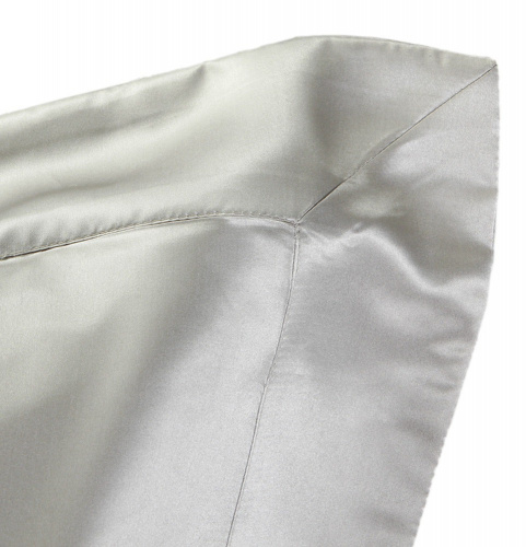 Белье Gingerlily Silver grey постельное, шелковое, евро на VALLES.TOP