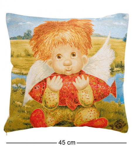 Подушка Artangels Ангел успеха, гобеленовая, 45х45 см на VALLES.TOP