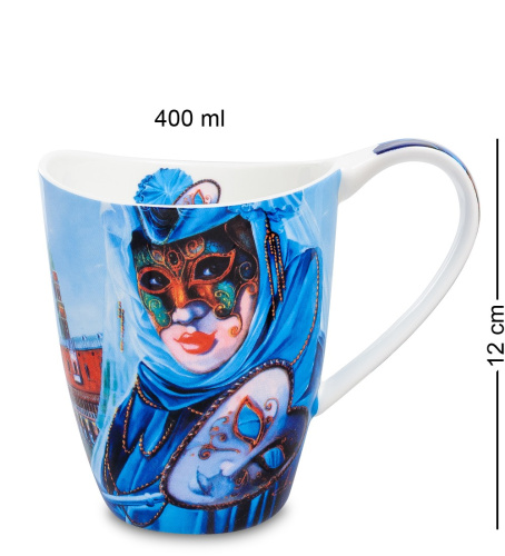 CN-18 Кружка "Венецианские маски" 400 мл (Carmani) на VALLES.TOP