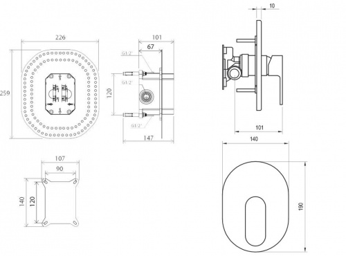 Смеситель Ravak Chrome CR 066.00 рычажный, латунный, хром на VALLES.TOP