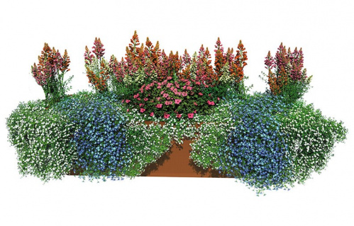 Клумба для балкона Коралловый риф (готовое решение) на VALLES.TOP