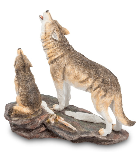 Статуэтка Veronese Волк с детенышем WS-708 на VALLES.TOP
