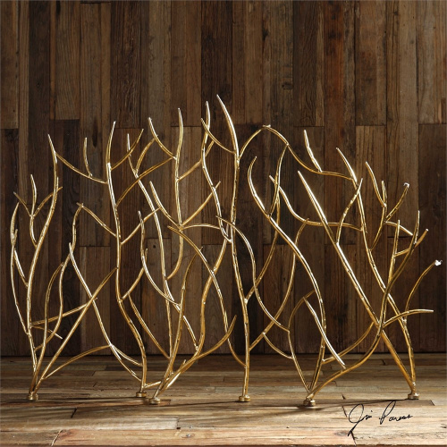 Экран Uttermost Gold Branches каминный на VALLES.TOP