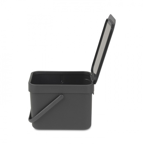 Ведро Brabantia Sort & Go мусорное, встраиваемое, серое, 6 л на VALLES.TOP