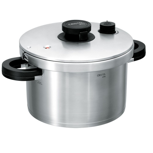 Скороварка CRISTEL Alto с ручками, со вставкой для приготовления на пару, диаметр 24 см, 6 л на VALLES.TOP